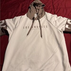White and Brown Los Angeles Hoodie